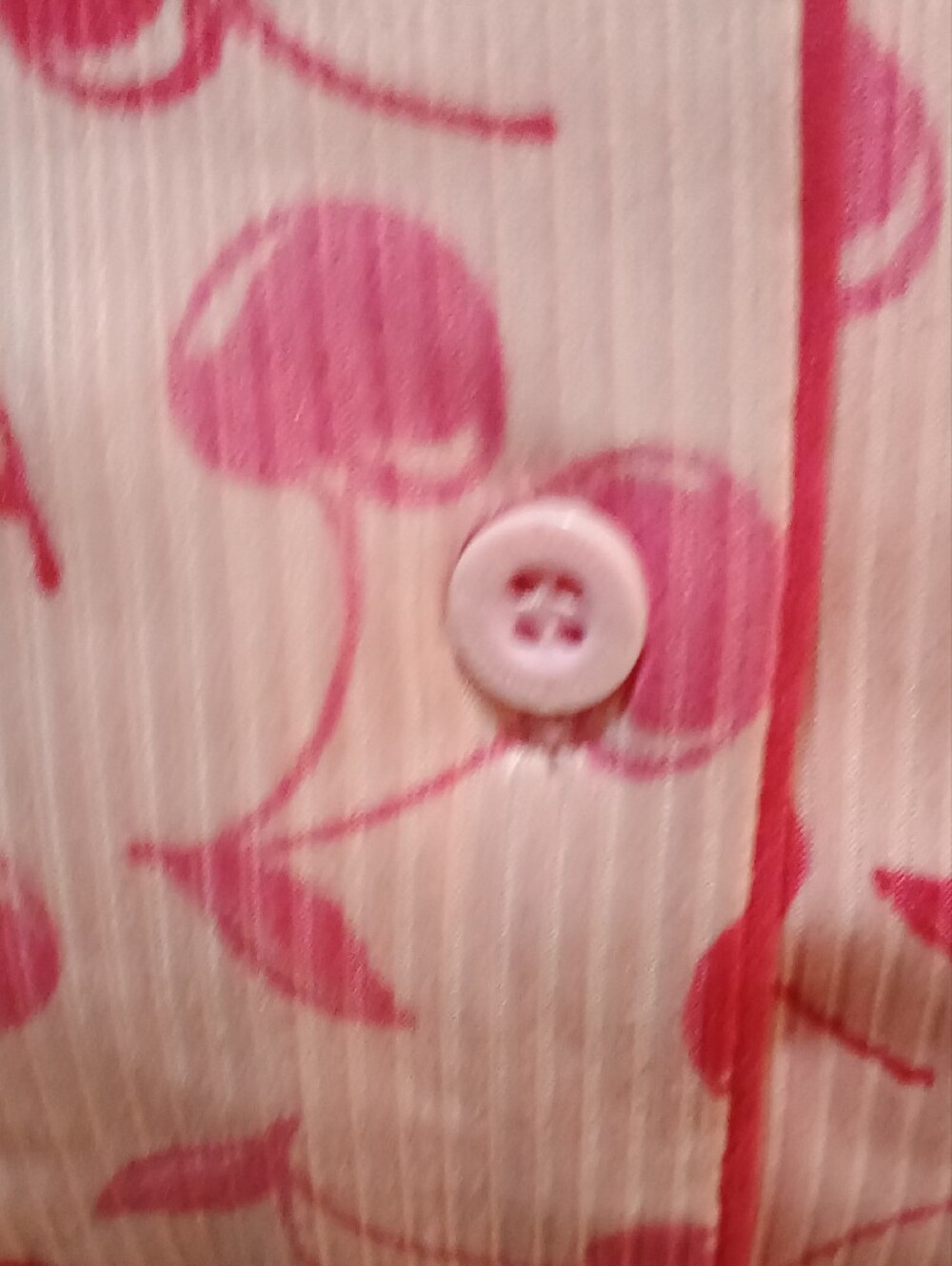 NWT Juicy Couture Sleepshirt JC Cherry Toss Pink Button Nightgown Size Medium - Picture 8 of 12